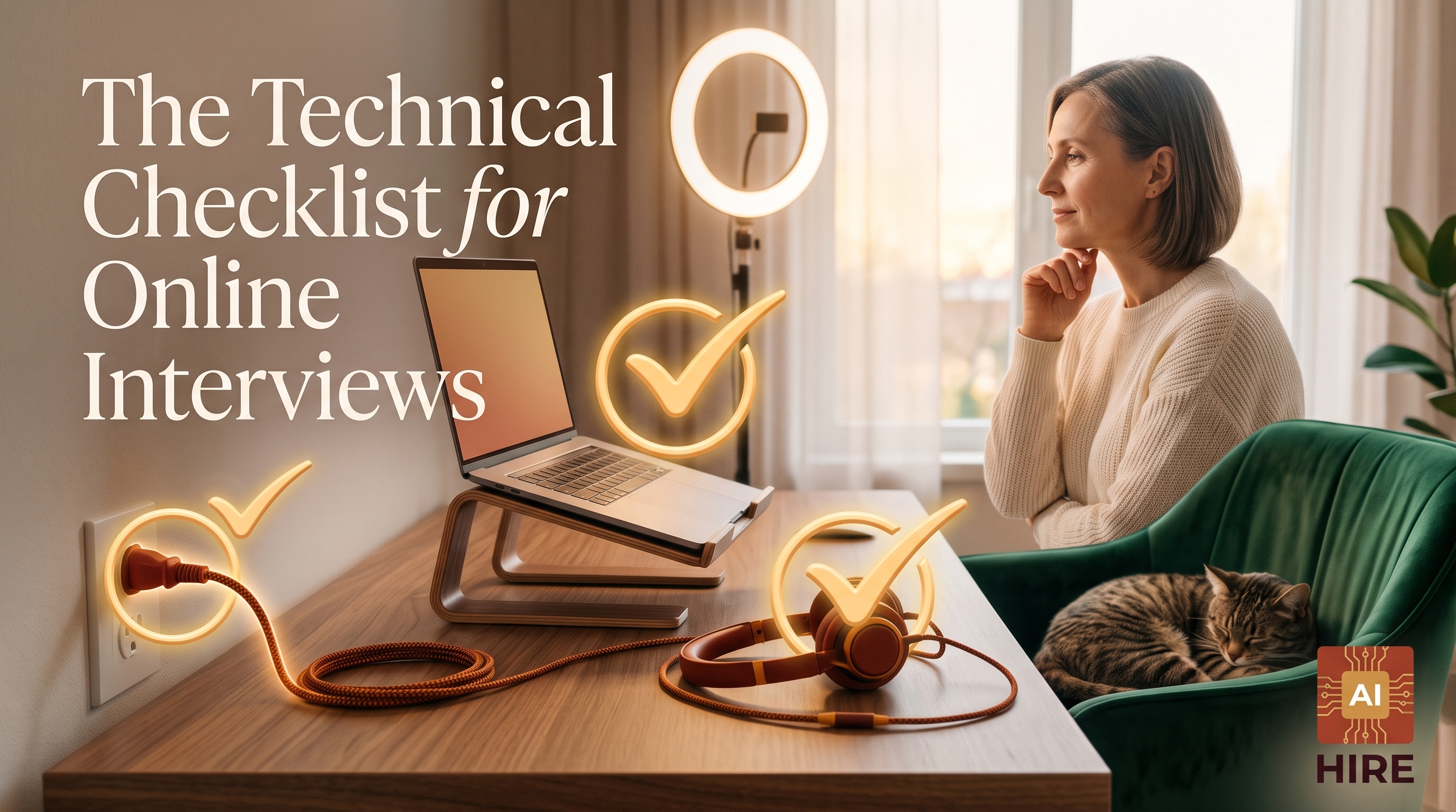 Camera, Mic, Lighting, Connection: The Technical Checklist That Saves Online Interviews